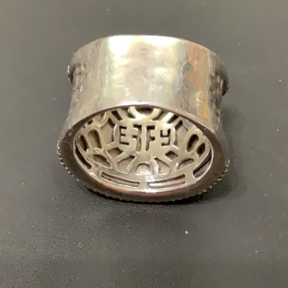 Gorgeous EFFY HAMMERED Sterling Silver with Diamonds Ring Size 8 Retail $1400 - Picture 6 of 6